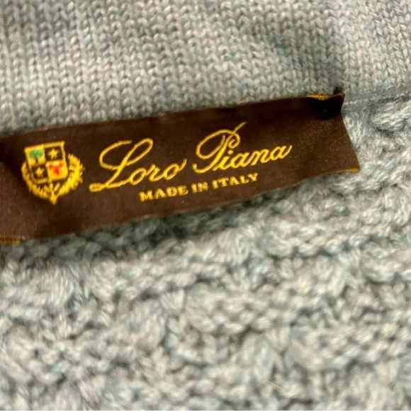 Loro Piana 100% Cashmere Collared Cardigan Chunky Knit Sweater 42 Italy $2295 - Picture 6 of 9
